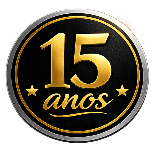 Selo comemorativo de 15 anos